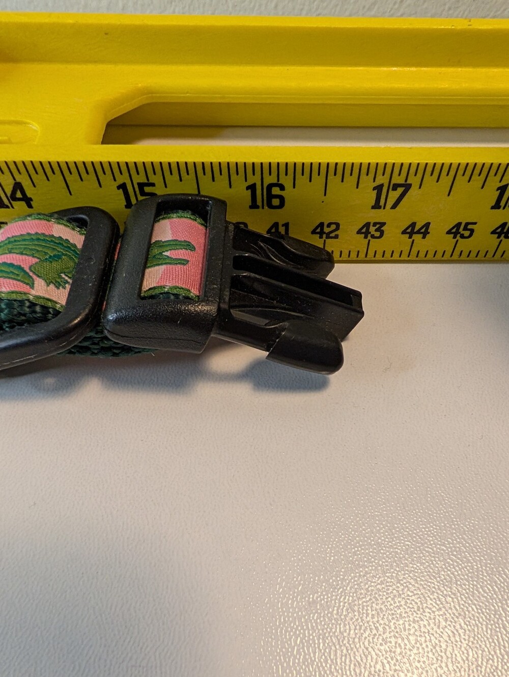 Up Country Alligator Palm Tree Dog Collar Pink Green Size Small - Picture 7 of 8